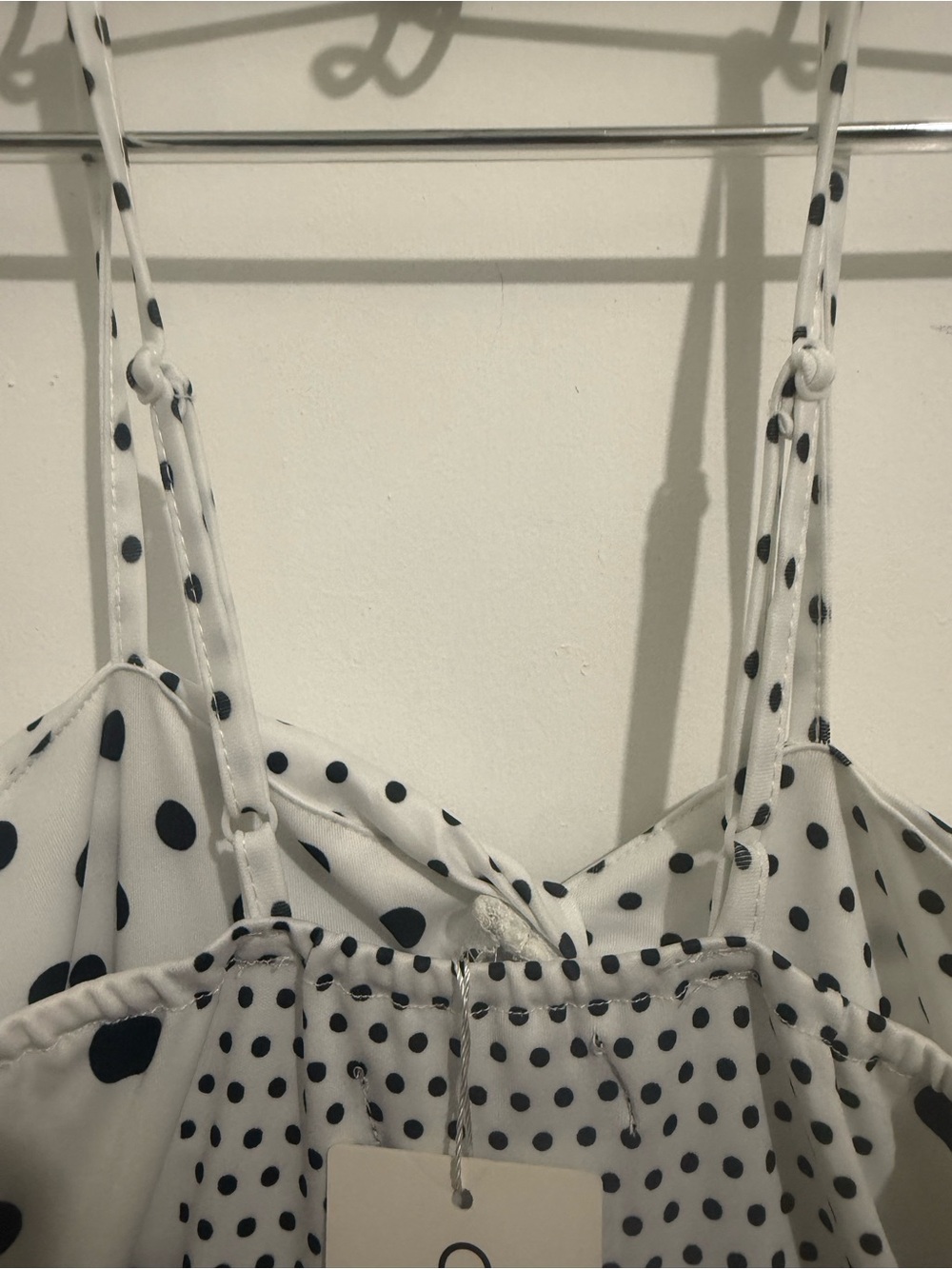 NWT Polka Dot Maxi Dress Size XS Adjustable Straps - Picture 4 of 9